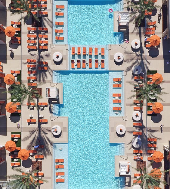 Overhead photo of The Pool at Graton Resort & Casino